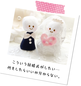 こういう結婚式がしたい。何をしたらいいか分からない。